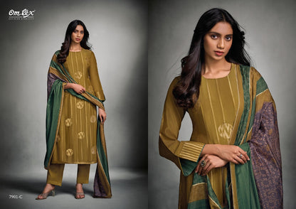 Tisha Trends Omtex Muslin Pant Style Suits Supplier Ahmedabad