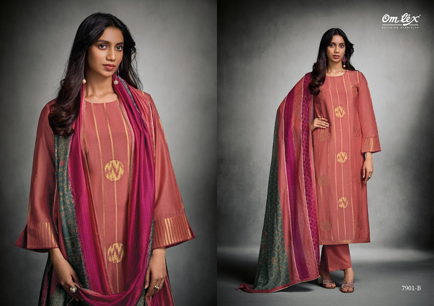 Tisha Trends Omtex Muslin Pant Style Suits Supplier Ahmedabad