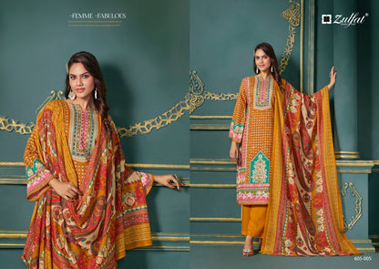 Tisha Zulfat Designer Viscose Simmer Karachi Salwar Suits Exporter India