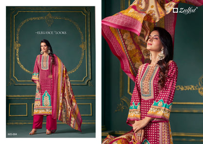 Tisha Zulfat Designer Viscose Simmer Karachi Salwar Suits Exporter India