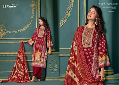 Tisha Zulfat Designer Viscose Simmer Karachi Salwar Suits Exporter India