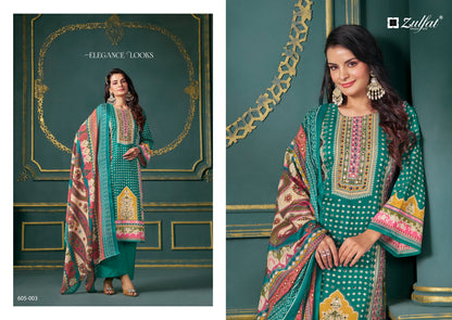 Tisha Zulfat Designer Viscose Simmer Karachi Salwar Suits Exporter India