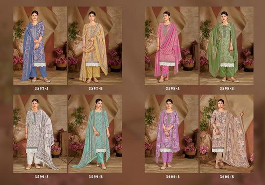 Tishika Rivaa Jam Satin Pant Style Suits Manufacturer