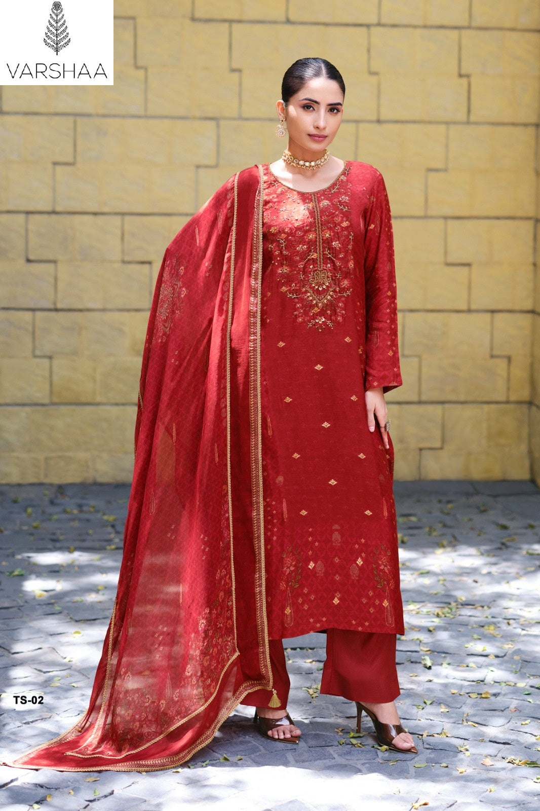 Tishya Varshaa Viscose Woven Pant Style Suits Wholesaler