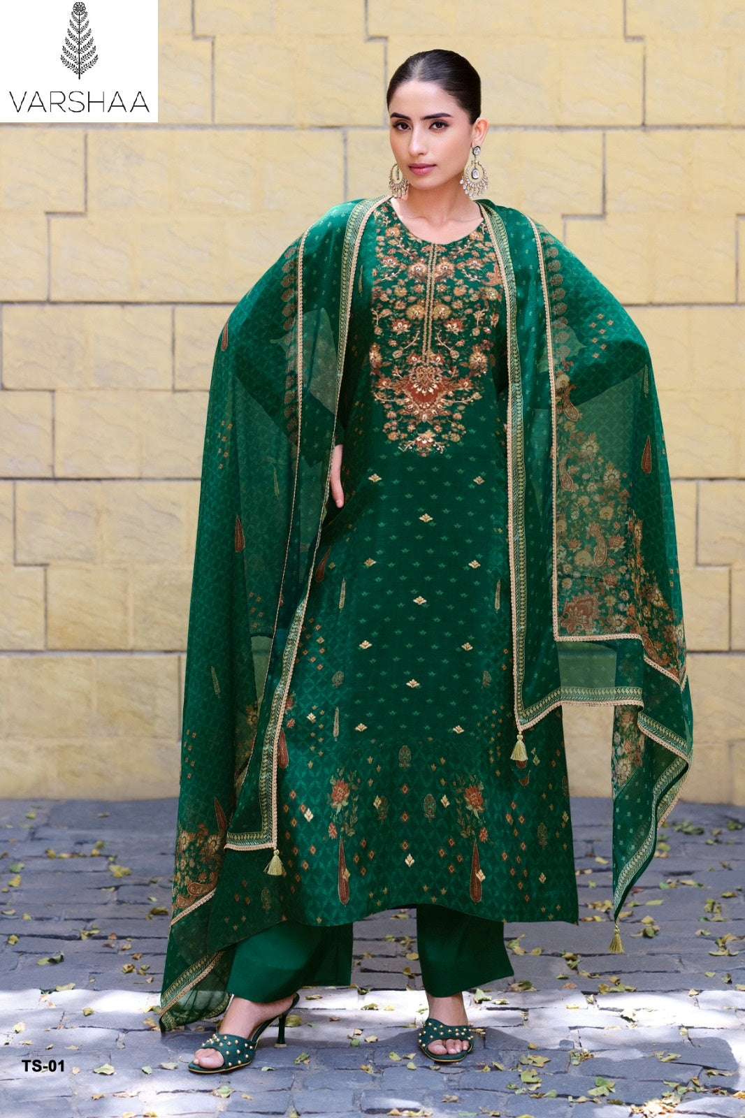 Tishya Varshaa Viscose Woven Pant Style Suits Wholesaler
