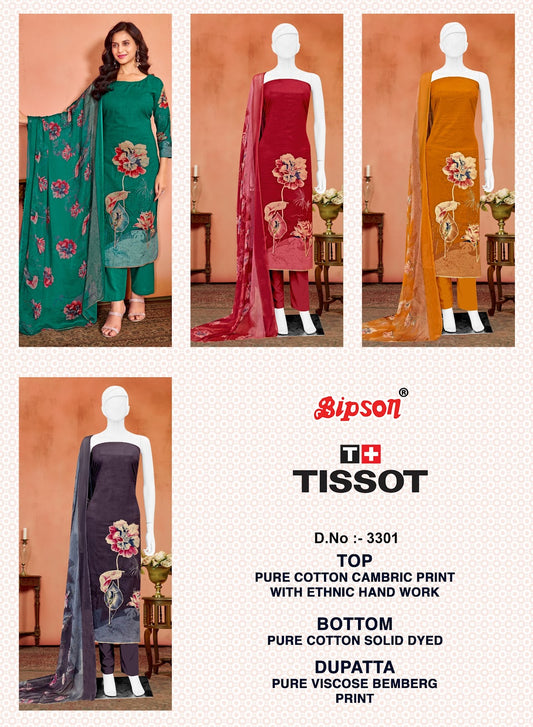 Tissot 3301 Bipson Prints Pure Cotton Pant Style Suits Manufacturer
