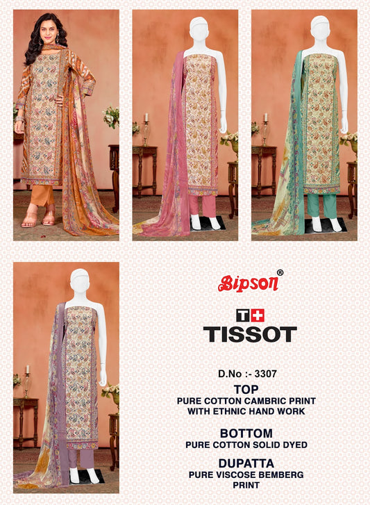 Tissot 3307 Bipson Prints Pure Cotton Pant Style Suits Supplier