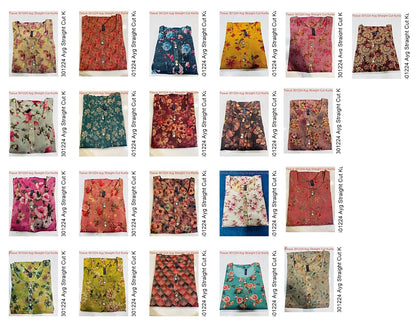 Tissue 301224 Ayg Straight Cut Kurtis Wholesale
