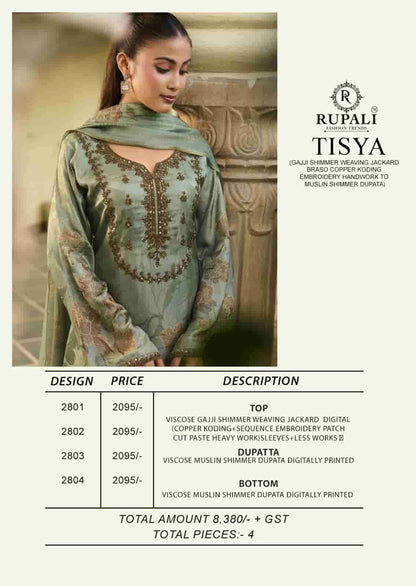 Tisya Rupali Viscose Gaji Pant Style Suits Supplier