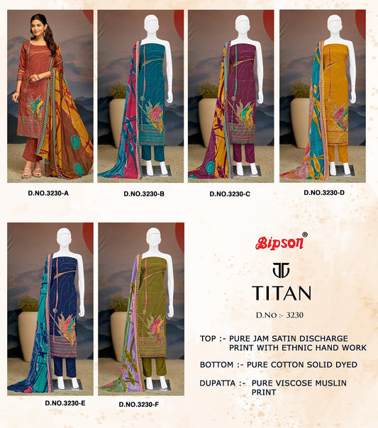 Titan 3230 Bipson Prints Pure Jaam Pant Style Suits Wholesaler