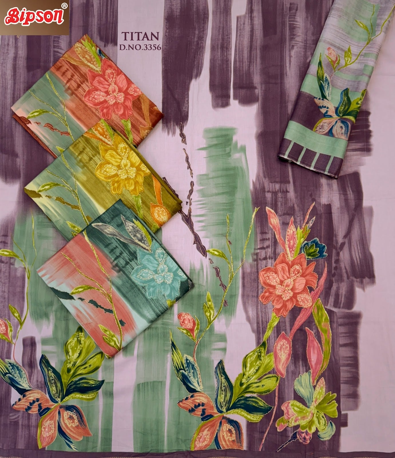 Titan 3356 Bipson Prints Pure Jaam Pant Style Suits Wholesaler