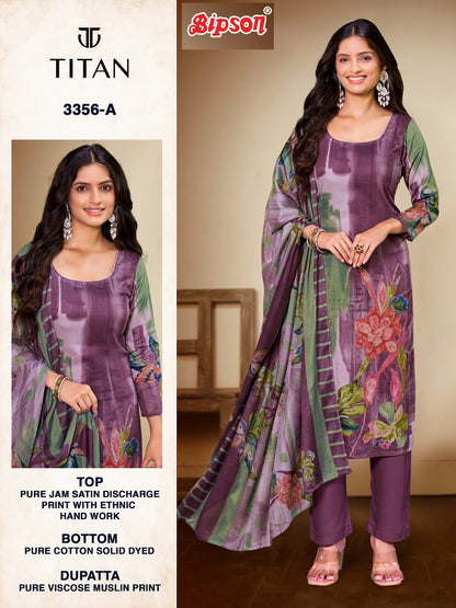 Titan 3356 Bipson Prints Pure Jaam Pant Style Suits Wholesaler