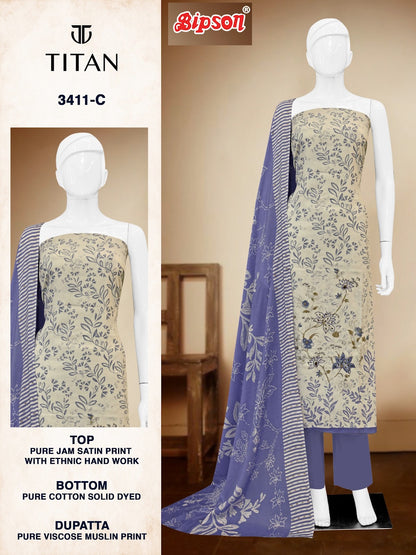 Titan 3411 Bipson Prints Pure Jaam Pant Style Suits Exporter