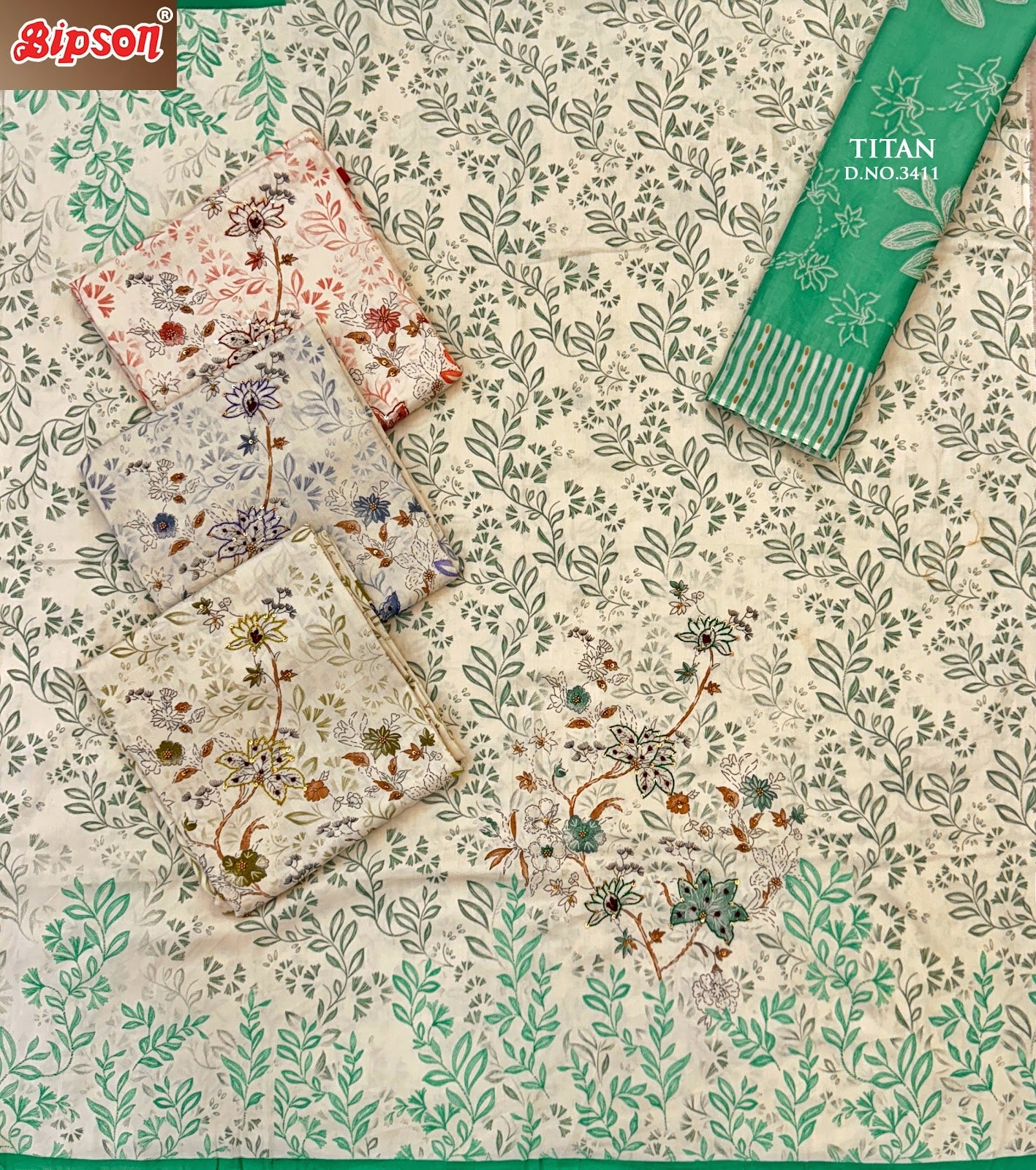 Titan 3411 Bipson Prints Pure Jaam Pant Style Suits Exporter