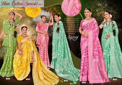 Titan Cotton Saroski Saroj Soft Cotton Sarees Wholesaler