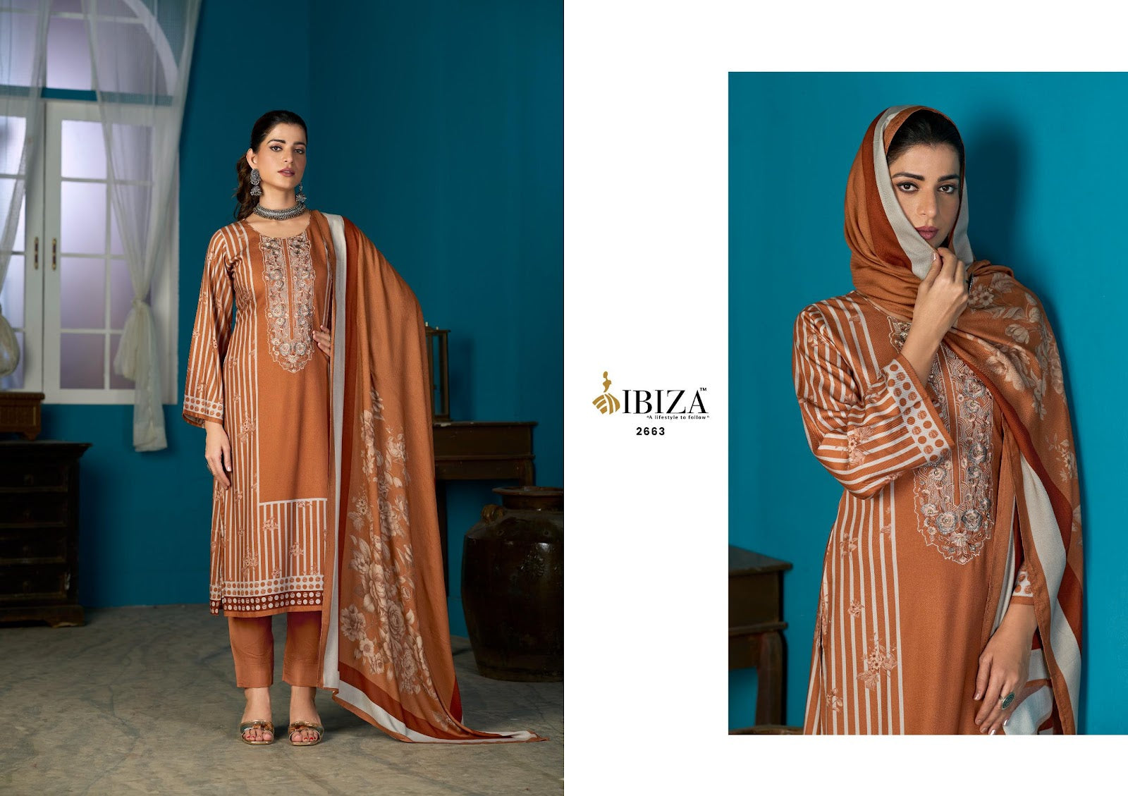 Tithi Ibiza Viscose Pashmina Suits Manufacturer