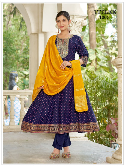 Titlee Banwery Rayon 14Kg Readymade Anarkali Suits Manufacturer