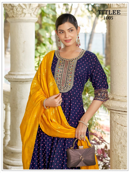 Titlee Banwery Rayon 14Kg Readymade Anarkali Suits Manufacturer