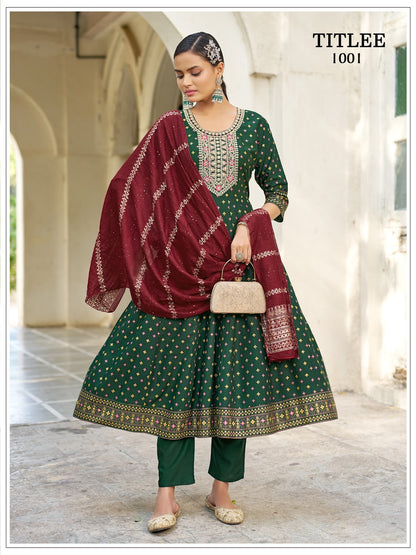 Titlee Banwery Rayon 14Kg Readymade Anarkali Suits Manufacturer