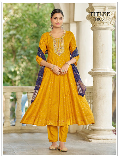 Titlee Banwery Rayon 14Kg Readymade Anarkali Suits Manufacturer