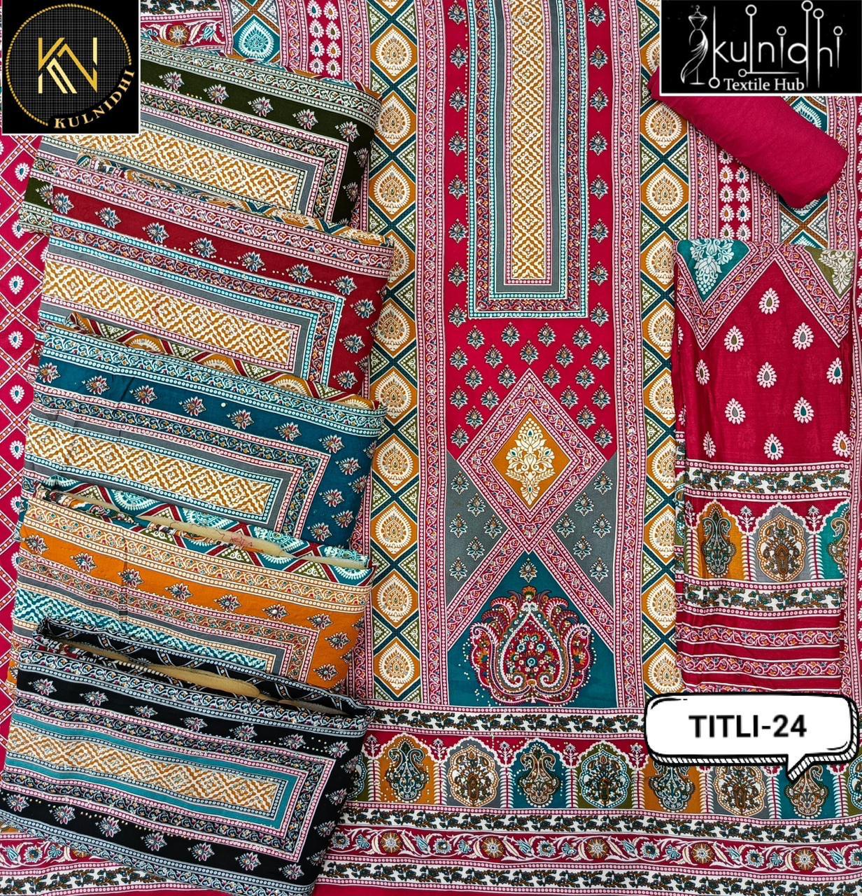 Titli 190226 Kulnidhi Viscose Reyon Salwar Suits Wholesaler Ahmedabad