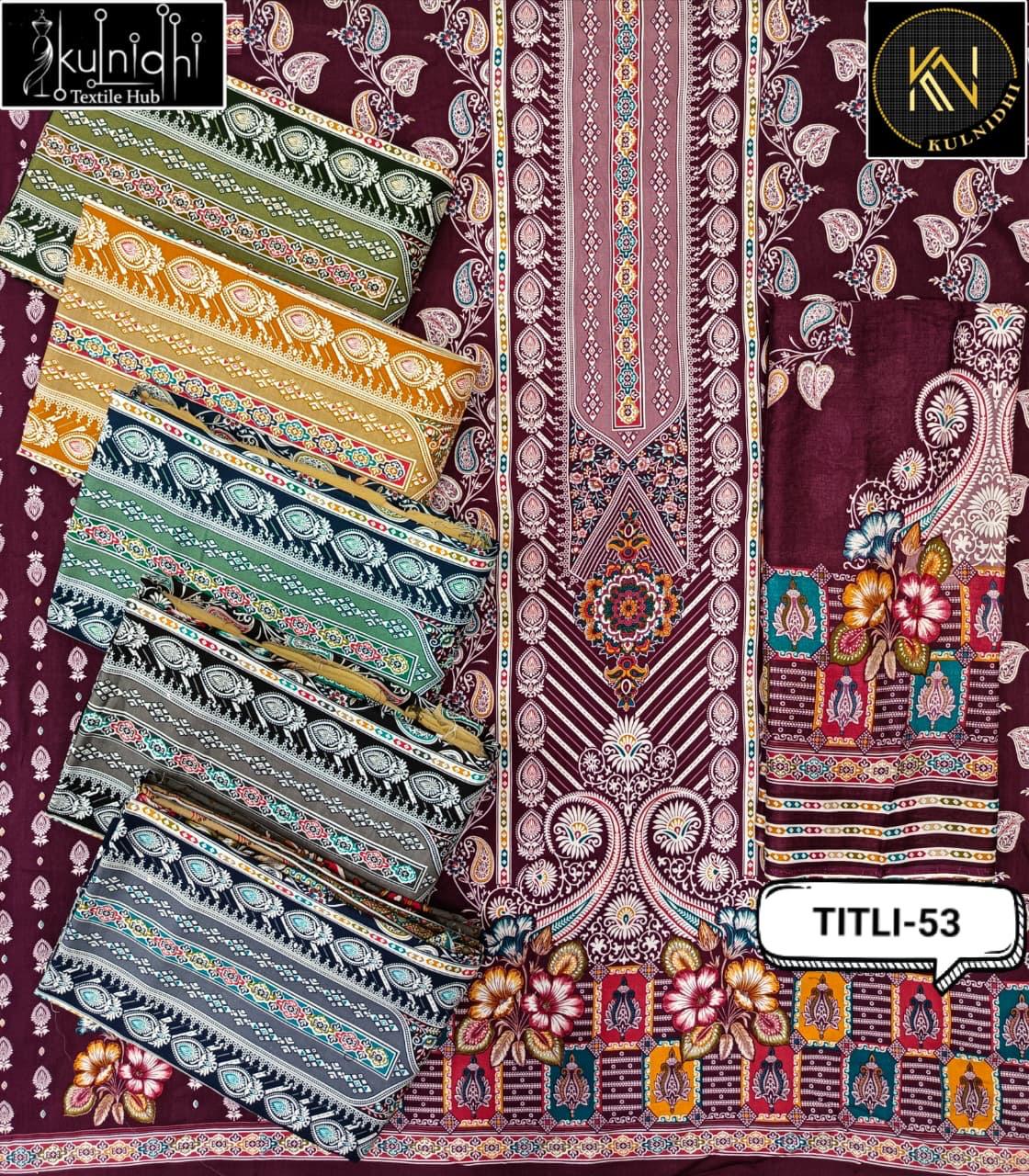 Titli 190226 Kulnidhi Viscose Reyon Salwar Suits Wholesaler Ahmedabad