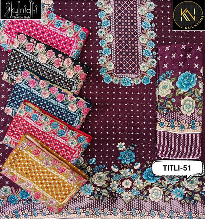 Titli 190226 Kulnidhi Viscose Reyon Salwar Suits Wholesaler Ahmedabad