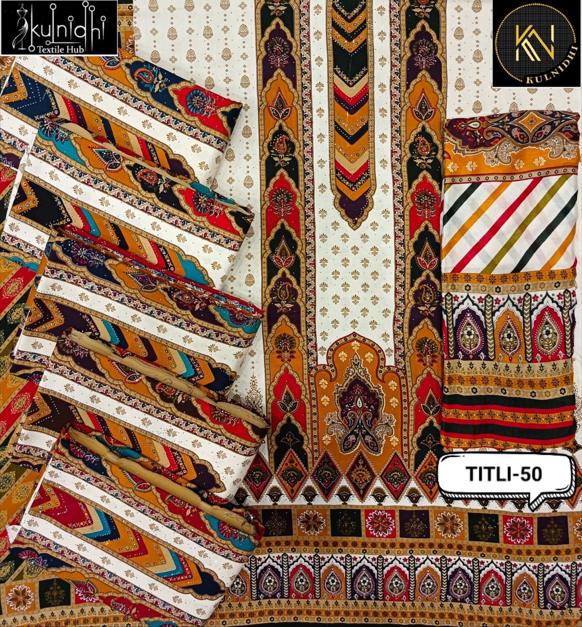 Titli 190226 Kulnidhi Viscose Reyon Salwar Suits Wholesaler Ahmedabad