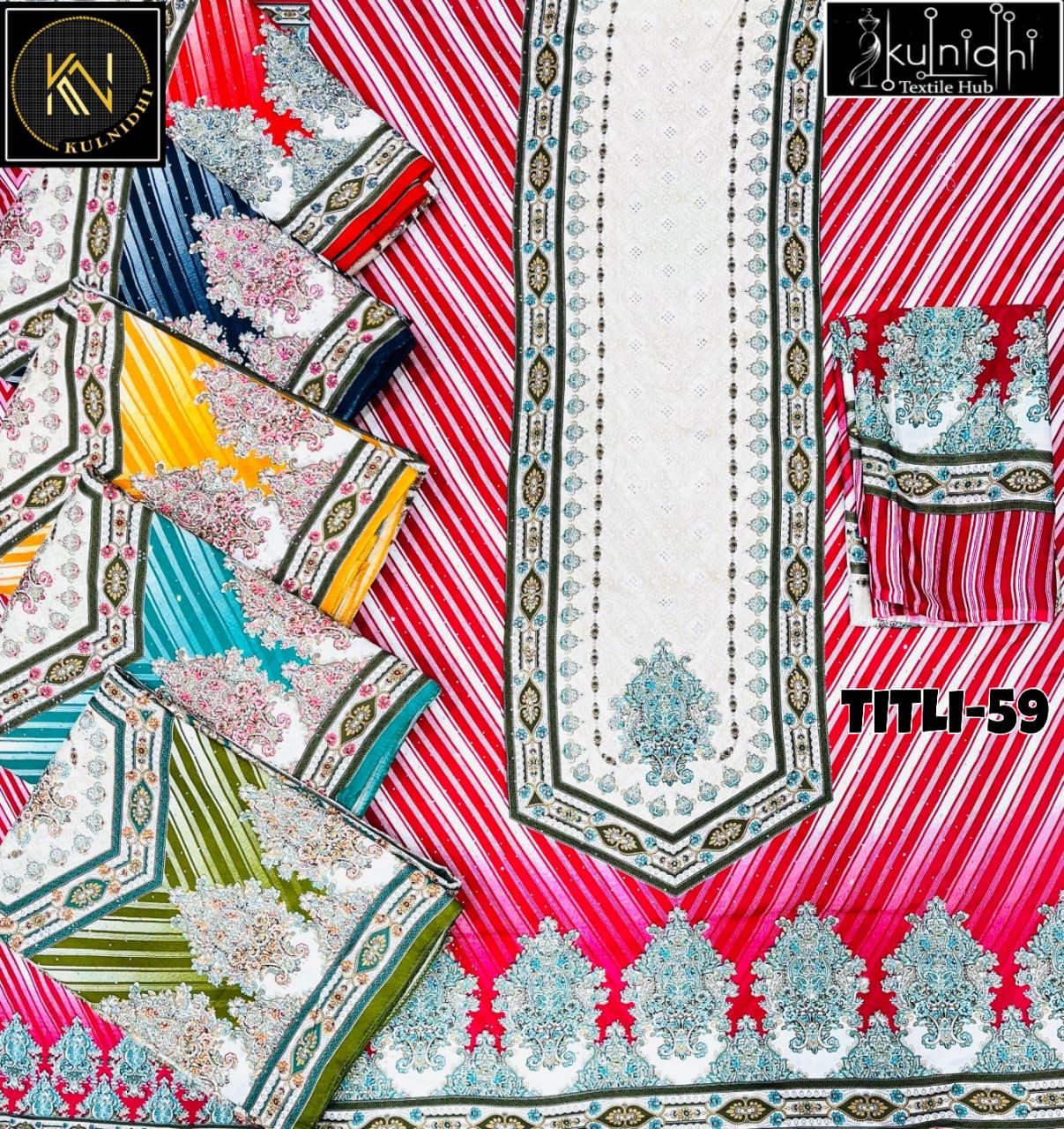 Titli 190226 Kulnidhi Viscose Reyon Salwar Suits Wholesaler Ahmedabad