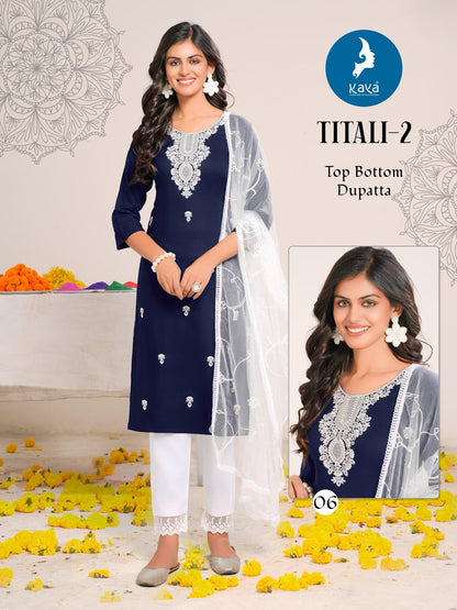 Titli 2 Kaya Rayon Slub Readymade Suits Manufacturer