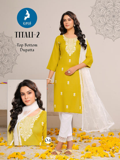 Titli 2 Kaya Rayon Slub Readymade Suits Manufacturer