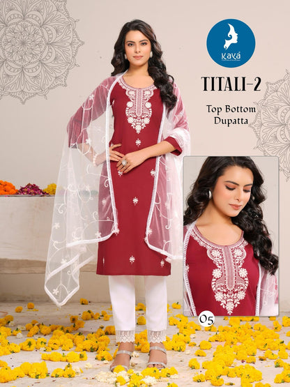 Titli 2 Kaya Rayon Slub Readymade Suits Manufacturer