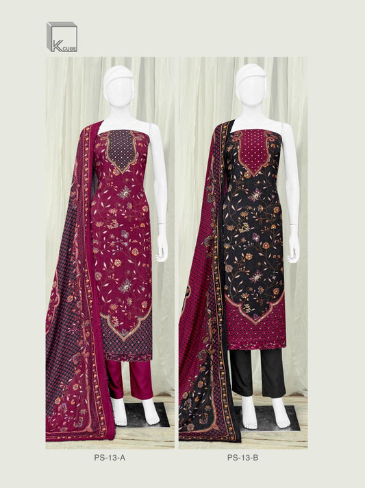 Titli K Cube Pashmina Suits Manufacturer Gujarat