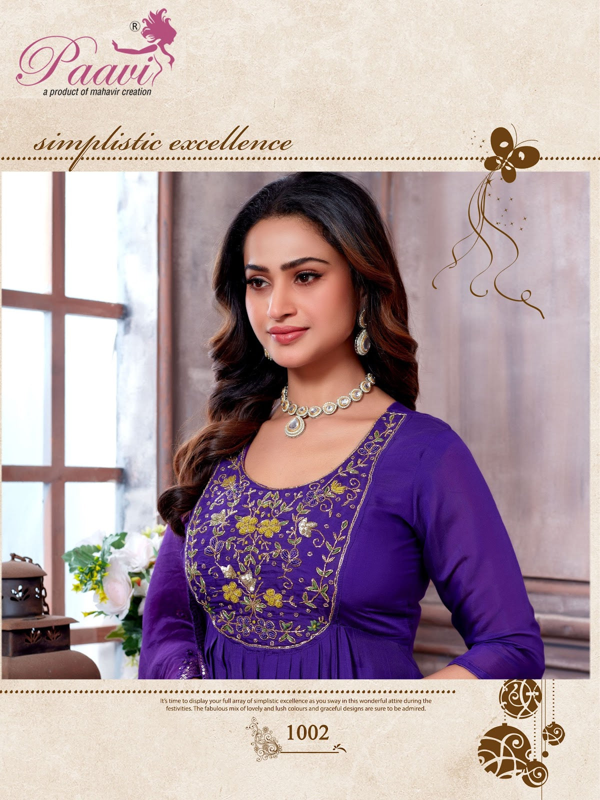 Titli Paavi Mal Chanderi Readymade Anarkali Suits Wholesale Price