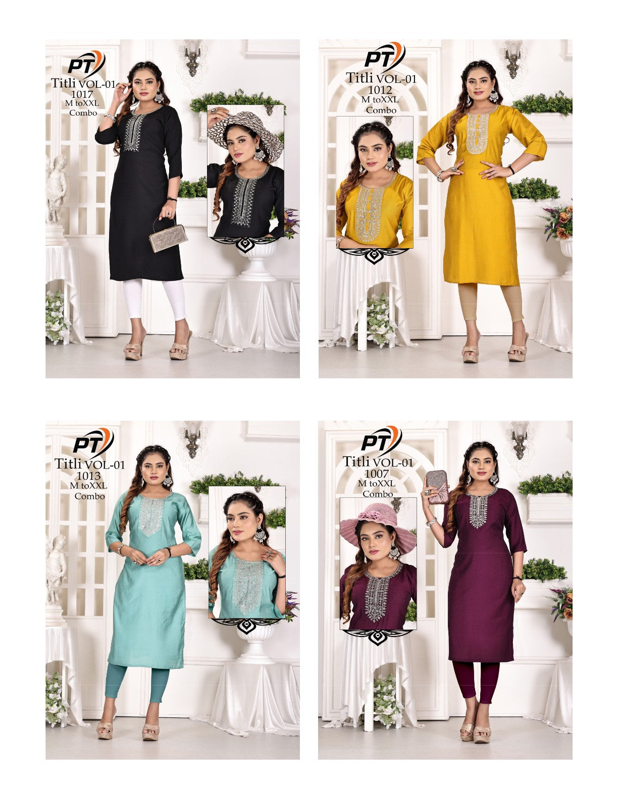 Titli Vol 1 Pt Rayon Straight Cut Kurtis Wholesaler India