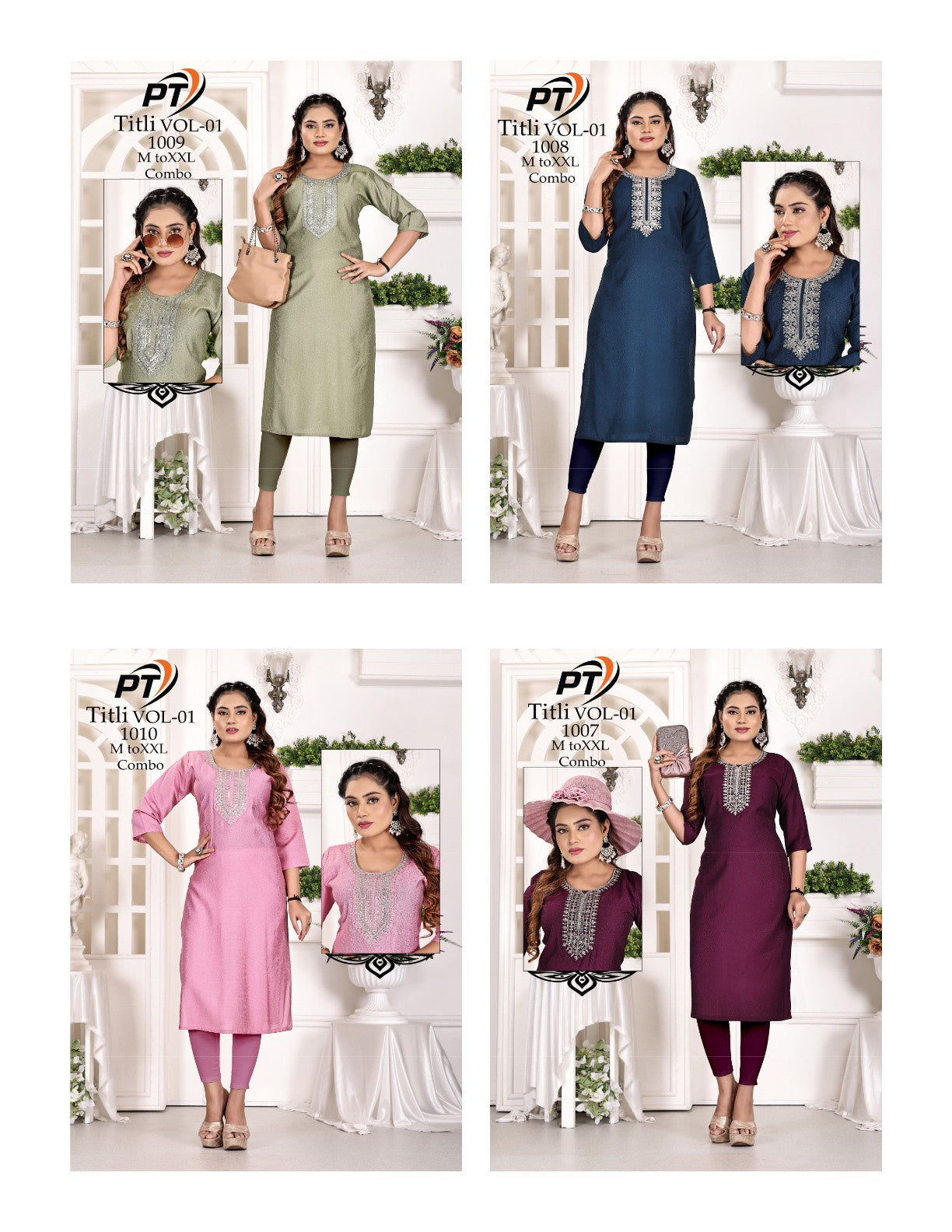 Titli Vol 1 Pt Rayon Straight Cut Kurtis Wholesaler India