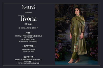 Tivona Netra Woven Silk Pant Style Suits Wholesale