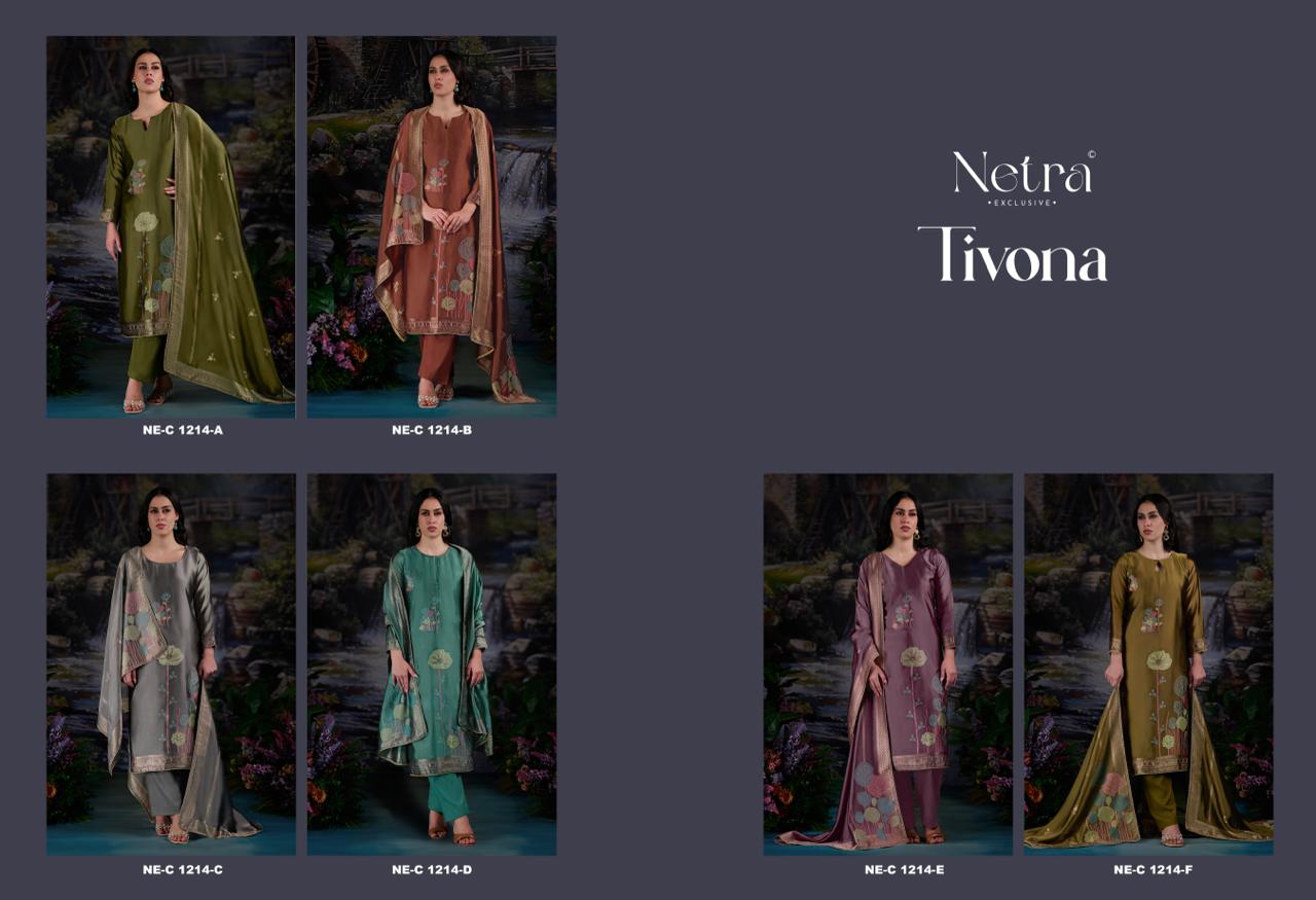 Tivona Netra Woven Silk Pant Style Suits Wholesale