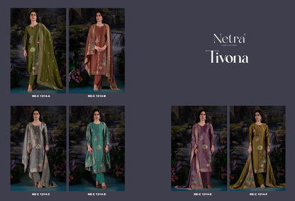 Tivona Netra Woven Silk Pant Style Suits Wholesale