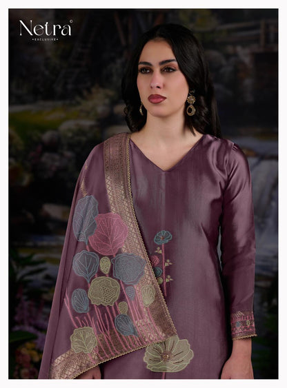 Tivona Netra Woven Silk Pant Style Suits Wholesale