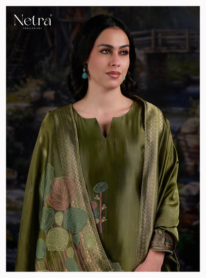Tivona Netra Woven Silk Pant Style Suits Wholesale