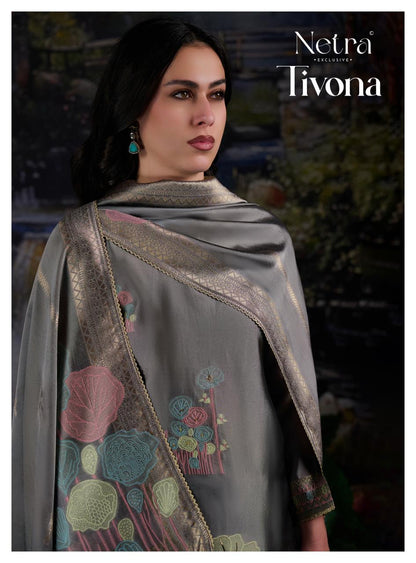 Tivona Netra Woven Silk Pant Style Suits Wholesale