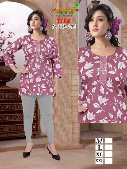 Tiya Kanha Heavy Reyon Short Kurtis Wholesaler India