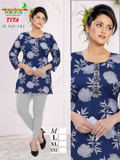 Tiya Kanha Heavy Reyon Short Kurtis Wholesaler India