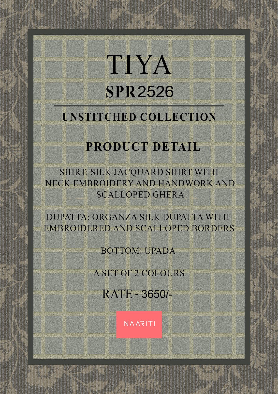 Tiya Naariti Pant Style Suits Exporter Ahmedabad
