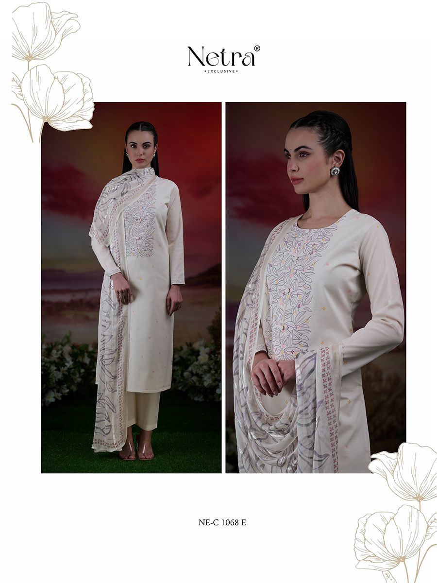 Tiya Netra Pure Linen Pant Style Suits Wholesaler