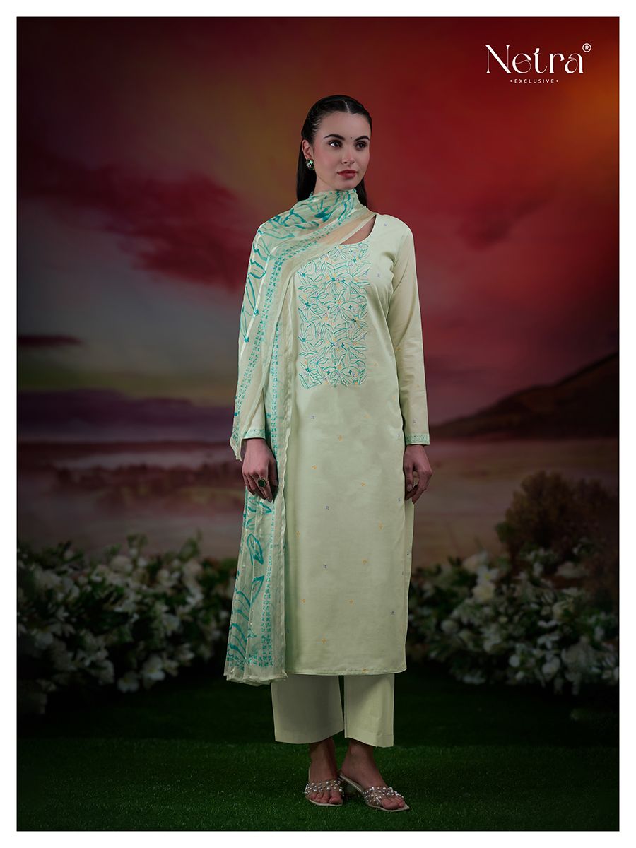 Tiya Netra Pure Linen Pant Style Suits Wholesaler