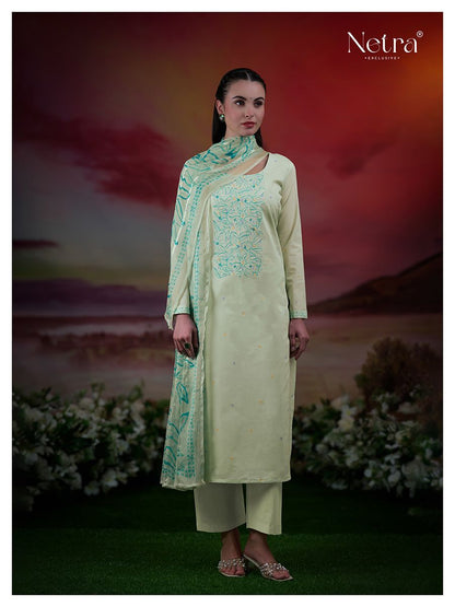 Tiya Netra Pure Linen Pant Style Suits Wholesaler