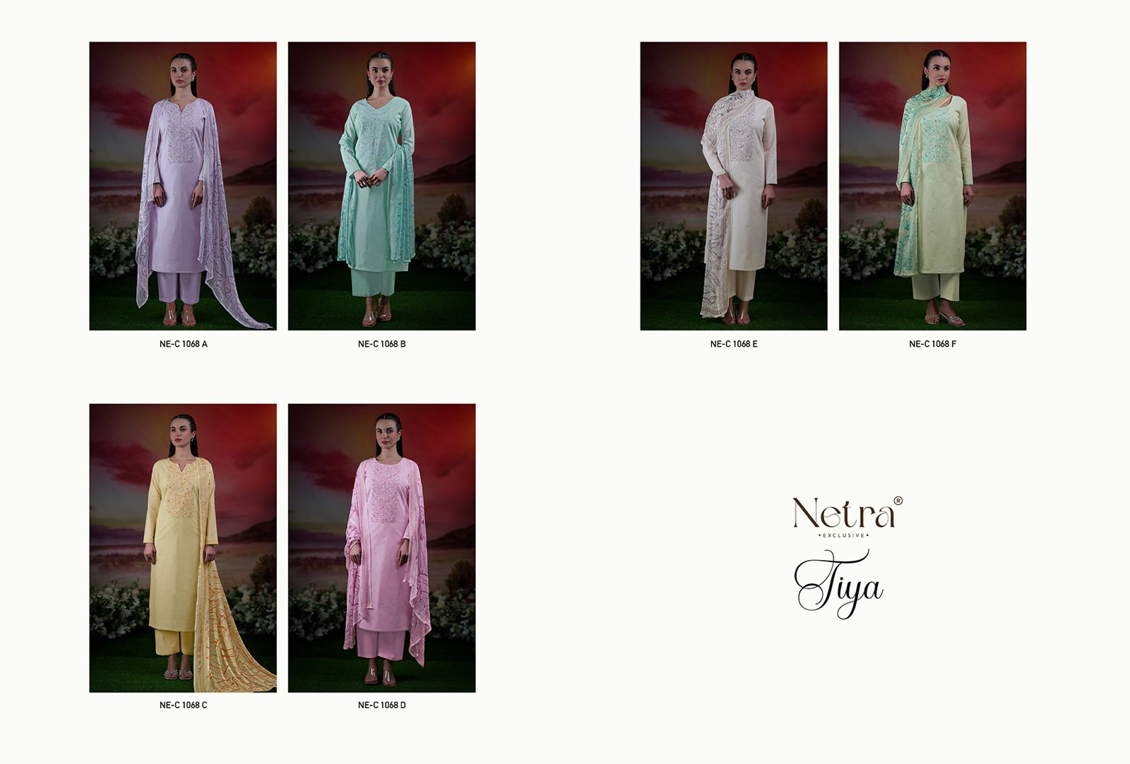 Tiya Netra Pure Linen Pant Style Suits Wholesaler