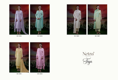 Tiya Netra Pure Linen Pant Style Suits Wholesaler